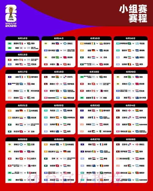 2026世界杯比赛时间高清版比赛时间表怎么查